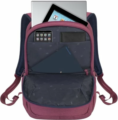 Çantë shpine për laptop RIVACASE 7760 deri 15.6\", poliester, e kuqe