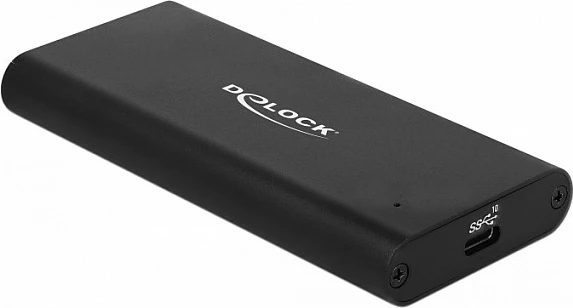 Kasë për SSD DeLOCK 42614, M.2 NVMe, USB-C, 10 Gbit/s, e zezë