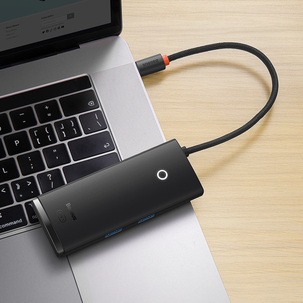 HUB multifunksional Baseus Lite Series WKQX050101, 2x USB 3.0, USB Type-C PD, HDMI 1.4, SD/TF, i zi