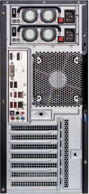 Kasë server Super Micro mid-tower, 4x3.5" HDD, 600W redundant, e zezë