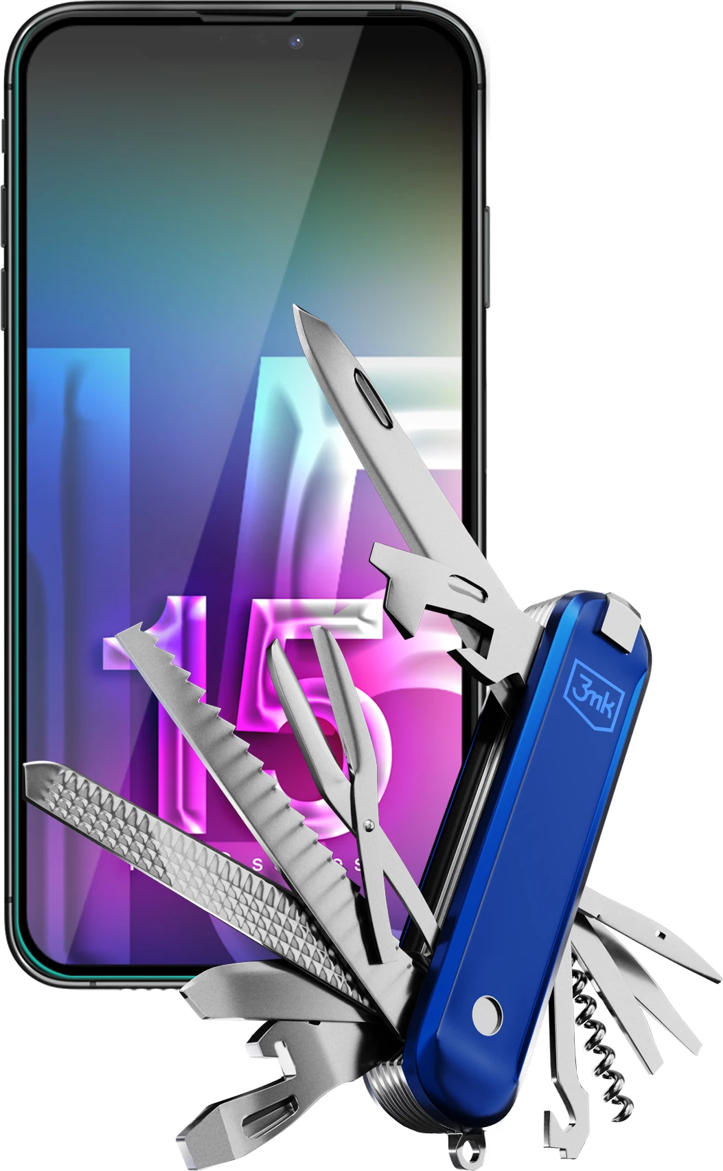 Xham mbrojtës 3mk HardGlass Max Lite për iPhone 15