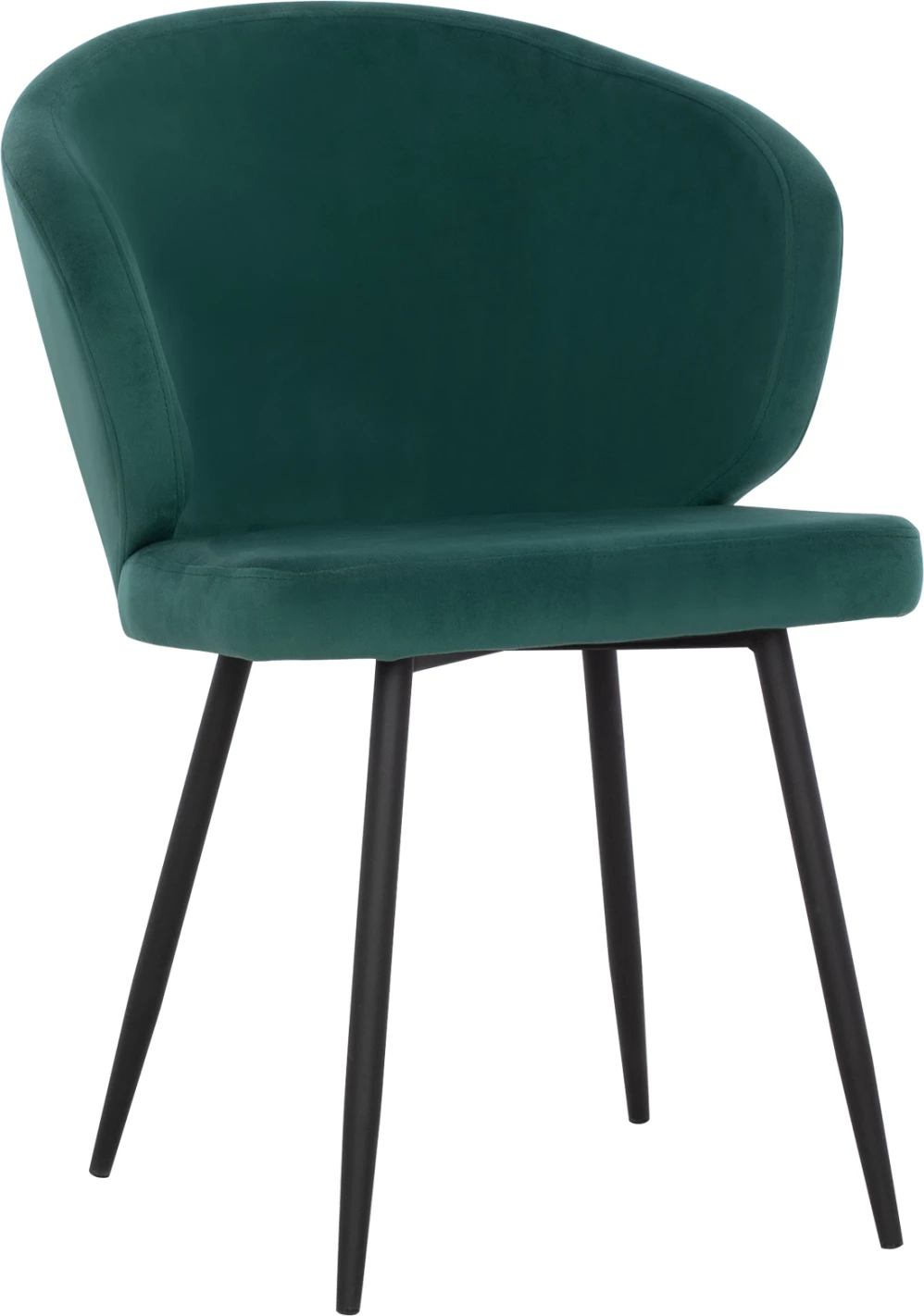 Karrige JIYA me kadife ngjyrë selvi & skelet metalik të zi FH8728.03 60x60x85, set prej 2 copë