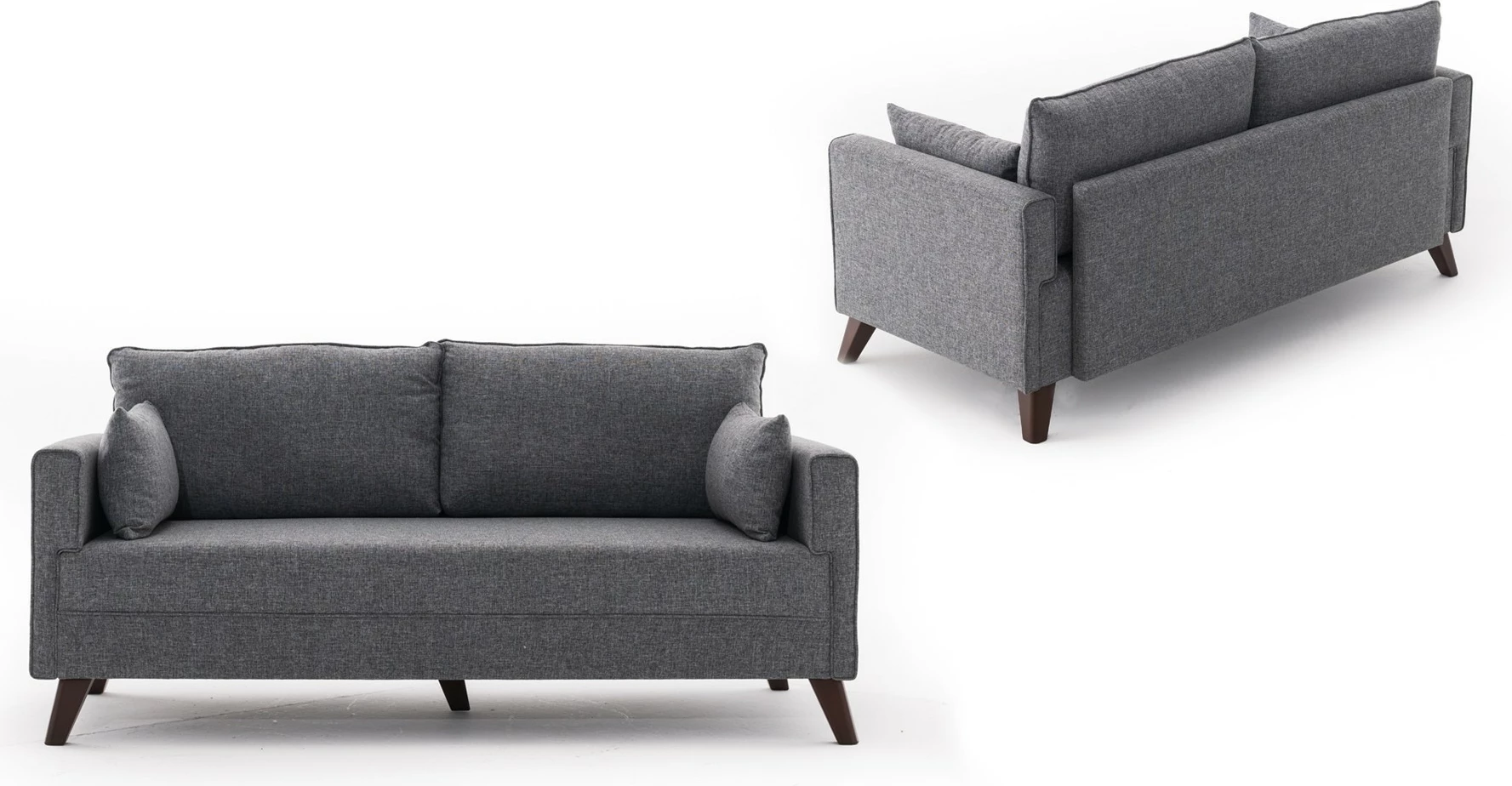 Divan dy ulëse, Atelier del Sofa, Bella, ngjyrë gri