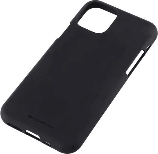 Mbështjellës Goospery Soft Feeling Silicone për iPhone 15 Pro, i zi