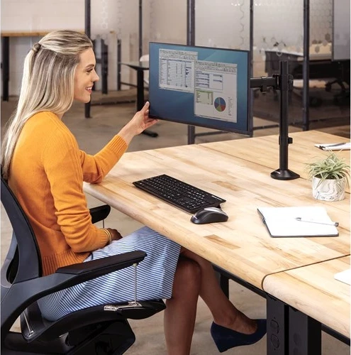 Krah Ergonomik për Monitor Fellowes, i Zezë