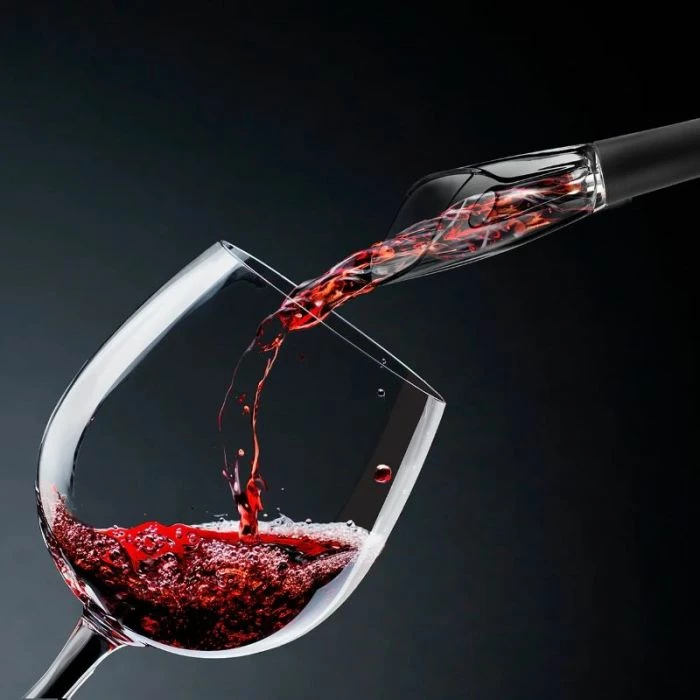 Hapës shishe elektrike UFESA EasyClassy, set me karafë kundër pikimit + kork mbyllës + prerës folie + kuti, argjend/zi