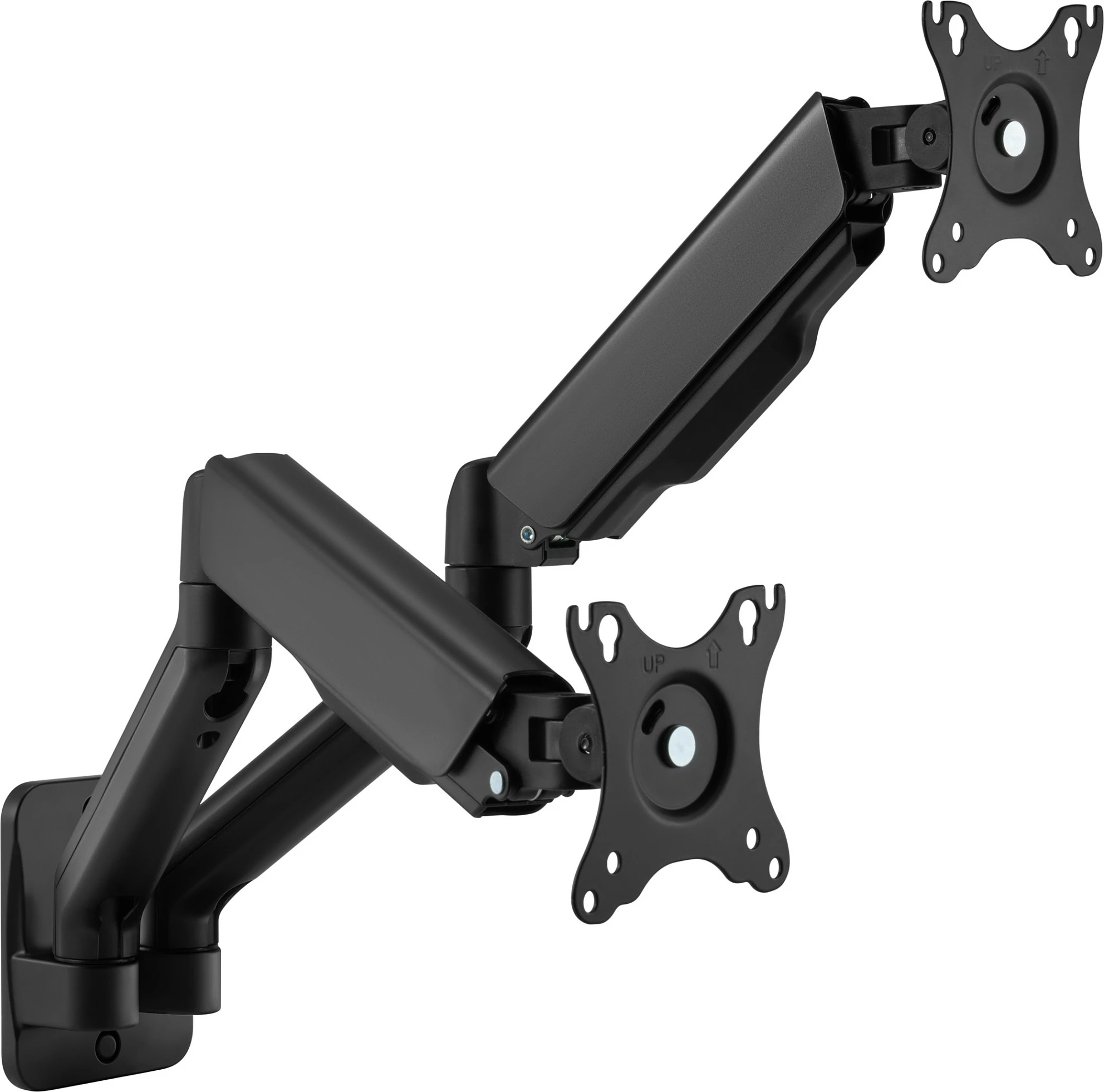 Mbajtëse muri për monitor EQUIP, 2x 17-32", VESA 75x75/100x100, rrotullim 180°, 9 kg për ekran, e zezë