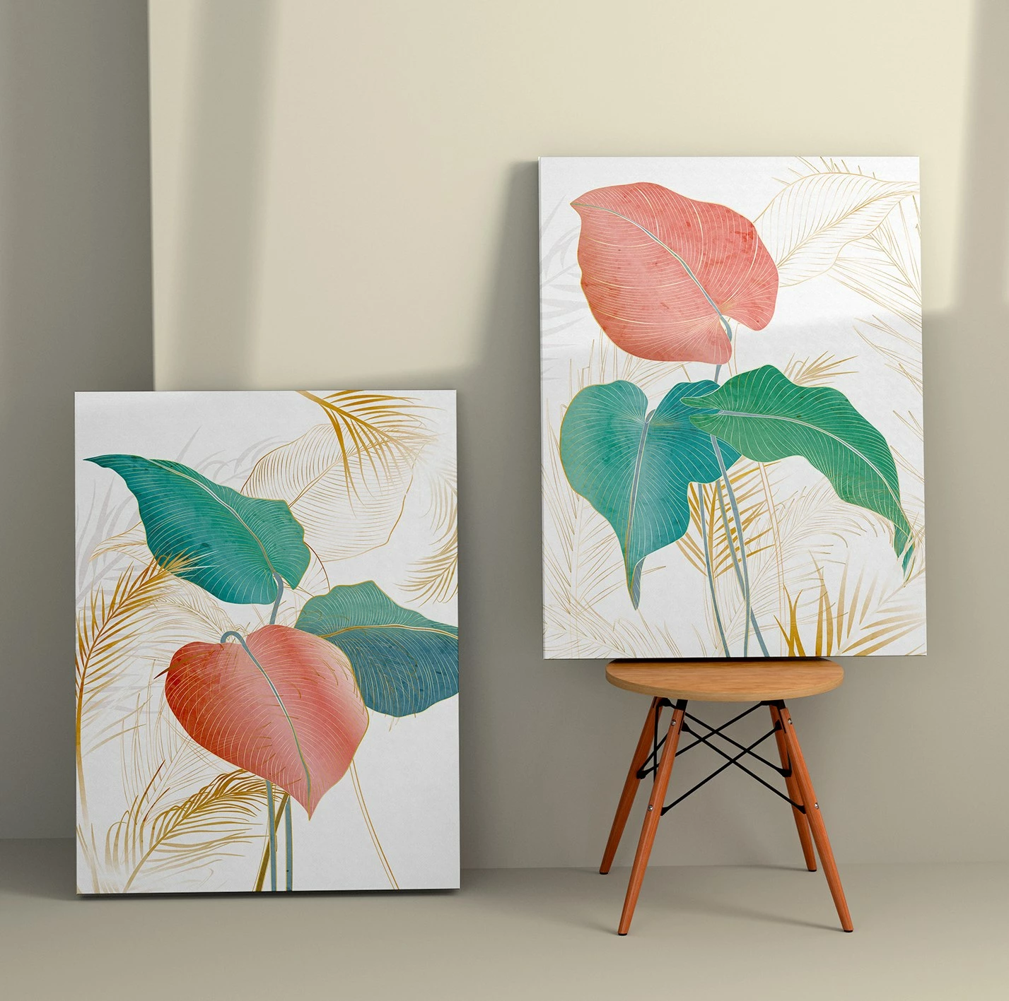 Pikturë dekorative në kanavacë (2 copë), Wallity, 2KNV4338, 50x70 cm