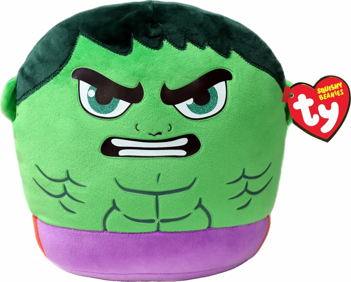 Lodër e butë për fëmijë Ty Squishy Beanies Hulk, 35 cm