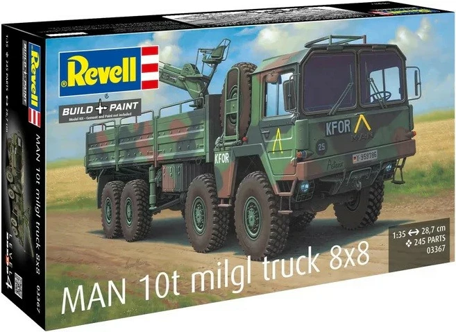 Model plastik kamioni MAN 10T Milgl 8x8 Revell 1:35, 245 pjesë