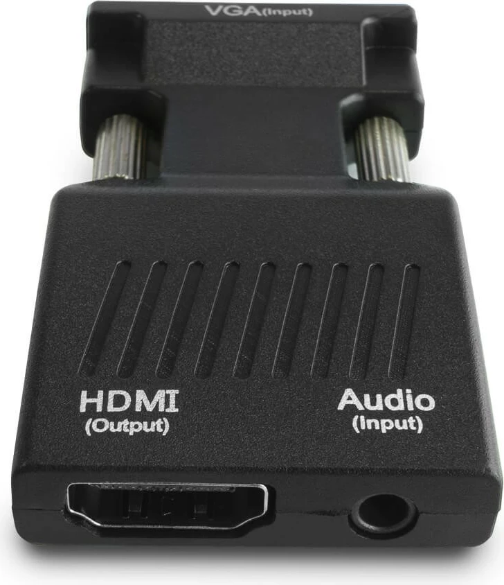 Konvertues VGA në HDMI Savio CL-145, Full HD, me audio, i zi
