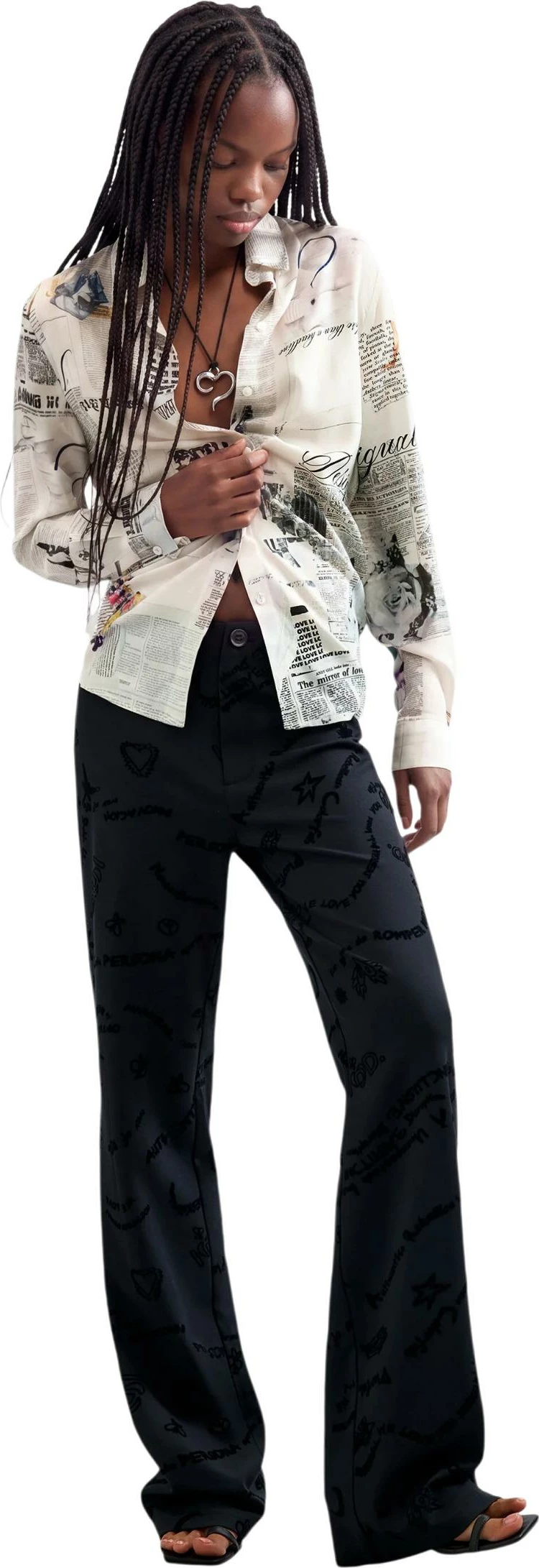 Pantallona për femra Desigual PANT_MICHELLE 26WWPW12, të zeza [Madhësia: S]