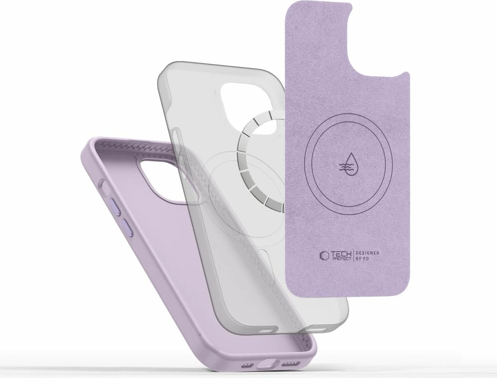 Mbështjellës Tech-Protect Silicone Pure MagSafe për iPhone 15, Violet