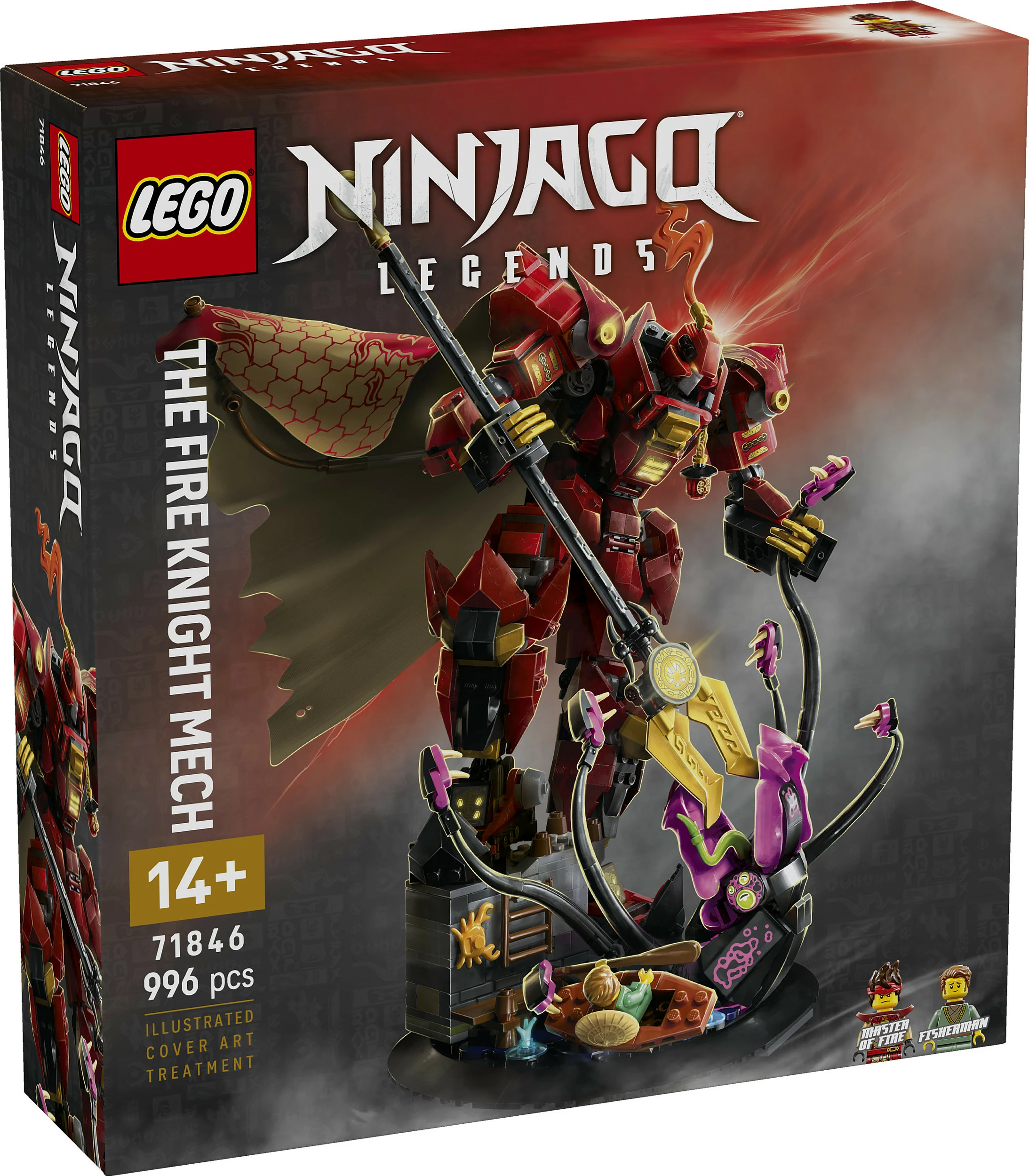 Set ndërtimi LEGO NINJAGO The Fire Knight Mech 71846, 996 copë, 14+, shumëngjyrësh