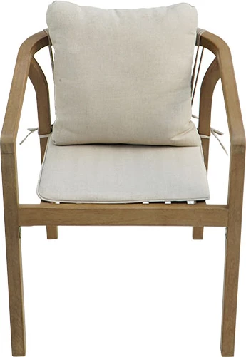 Fotel Malibu II, dru akacie, pëlhurë, ngjyrë natyrale-bezhë, 58x63x74cm