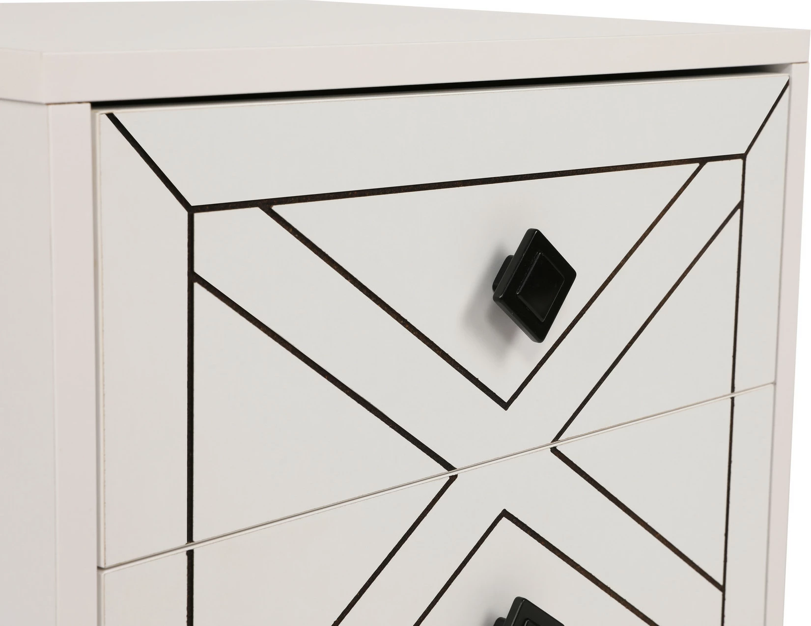 Komodinë anës krevati Hanah Home, Luna, e bardhë