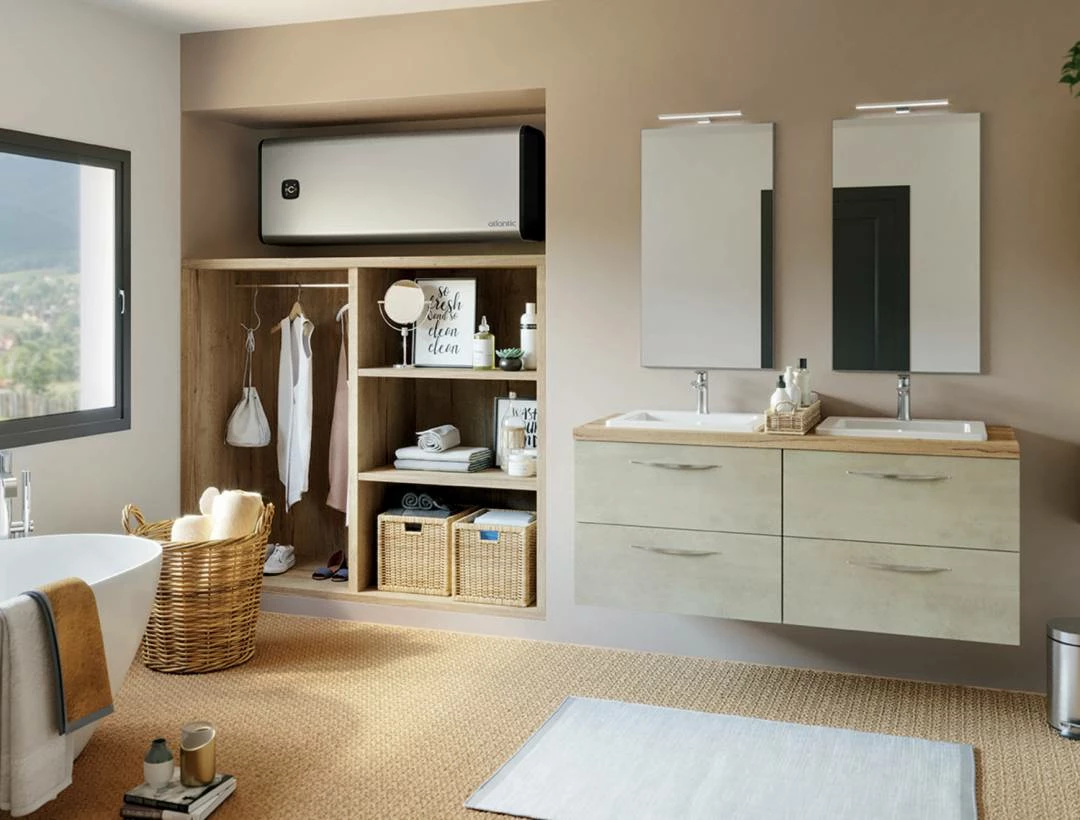 Bojler Atlantic Vertigo Steatite, WIFI, 100L, Silver Slim