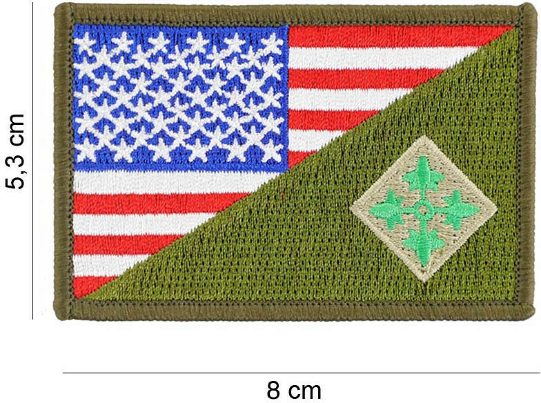 Emblema pëlhure Fostex Garments Patch 4th Infantry half flag #20016