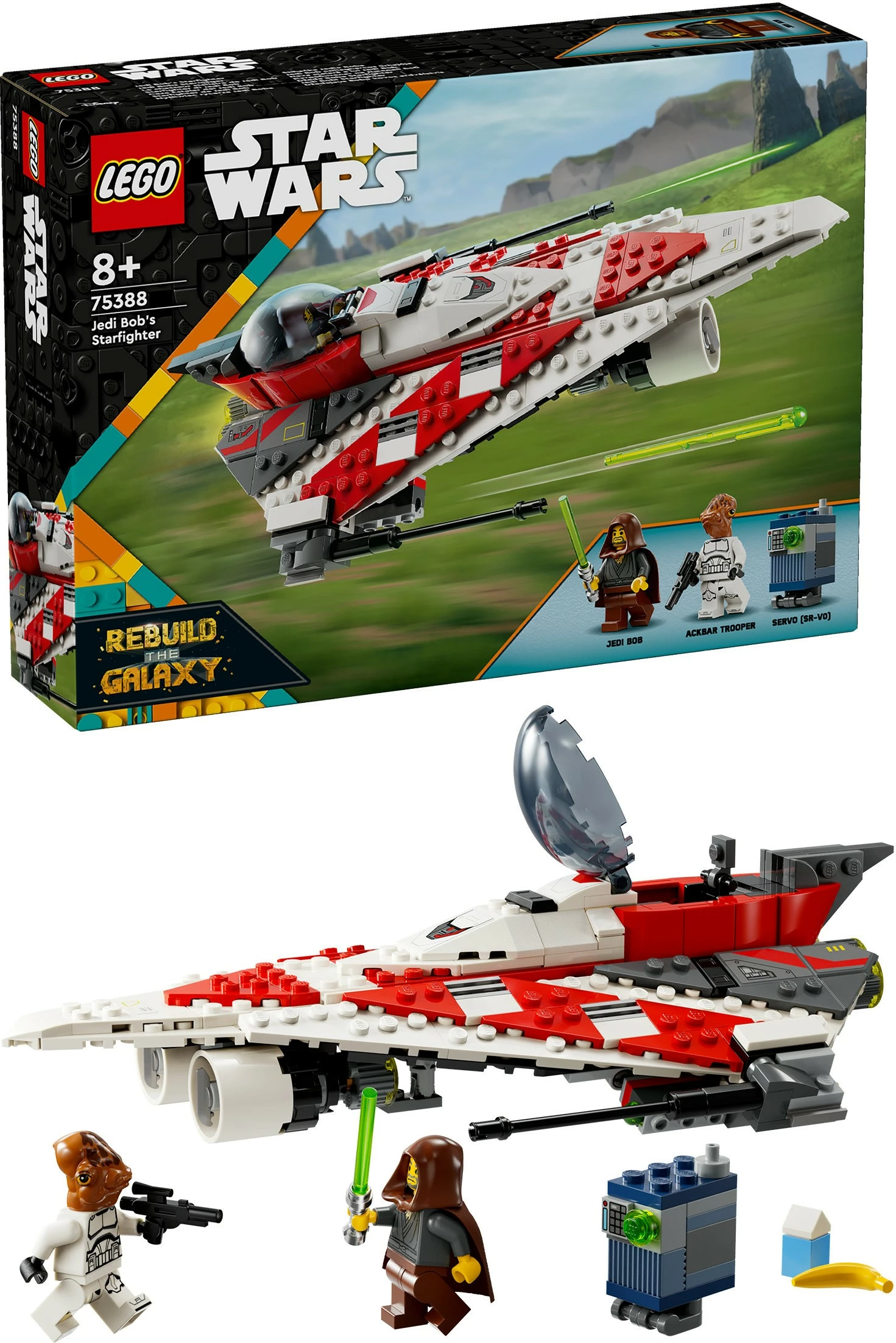 Set ndërtimi LEGO Jedi Bob's Starfighter, 305 pjesë, shumëngjyrësh