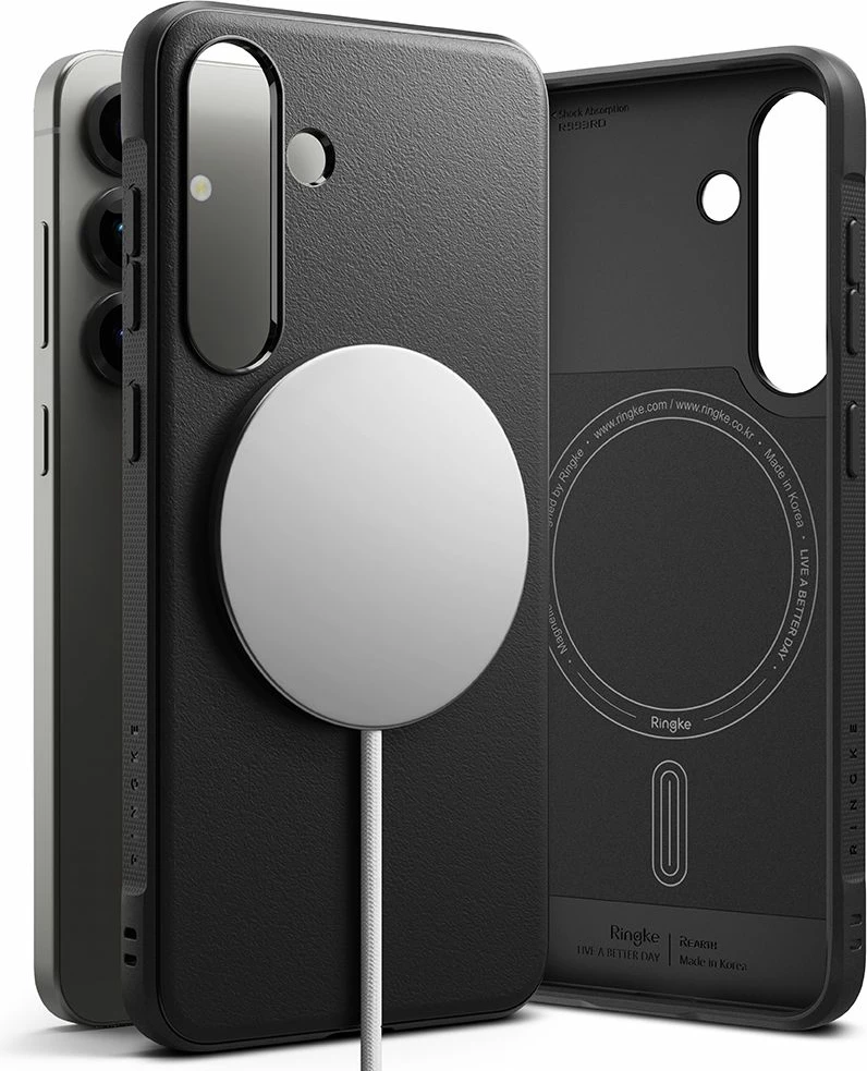 Mbështjellës Ringke Onyx MagSafe për Samsung Galaxy S25, i zi
