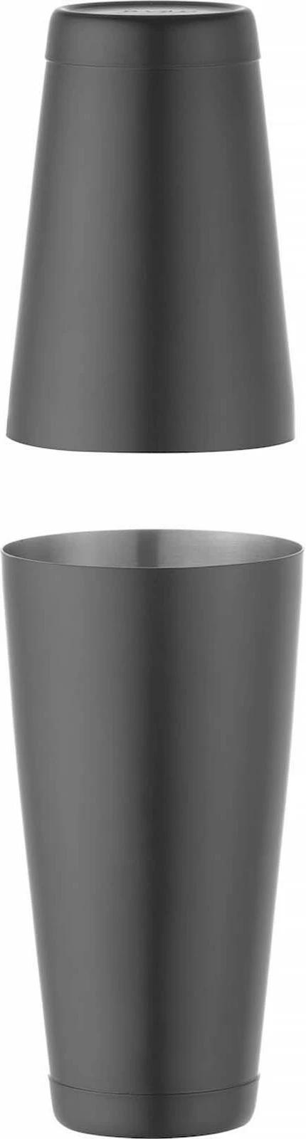 Shaker Boston tin-on-tin, Bar Up, 0.8L Ø90mm, çelik inox me veshje pluhuri, set 2 gota, e zezë
