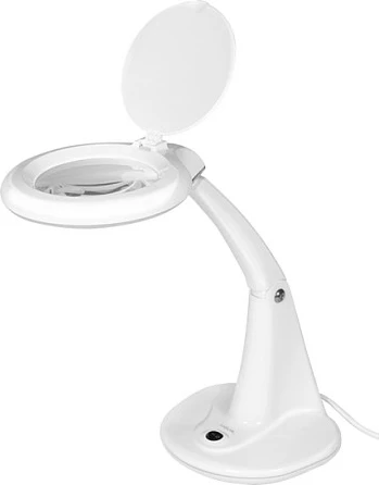Llambë me lupë LogiLink, 3 dioptri, 40 LED, 6.5W, me bazë tavoline, e bardhë