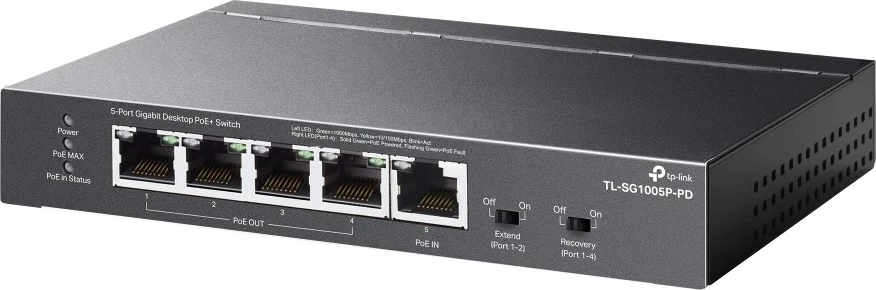Switch TP-Link TL-SG1005P-PD, 5 porta Gigabit, PoE, Zi
