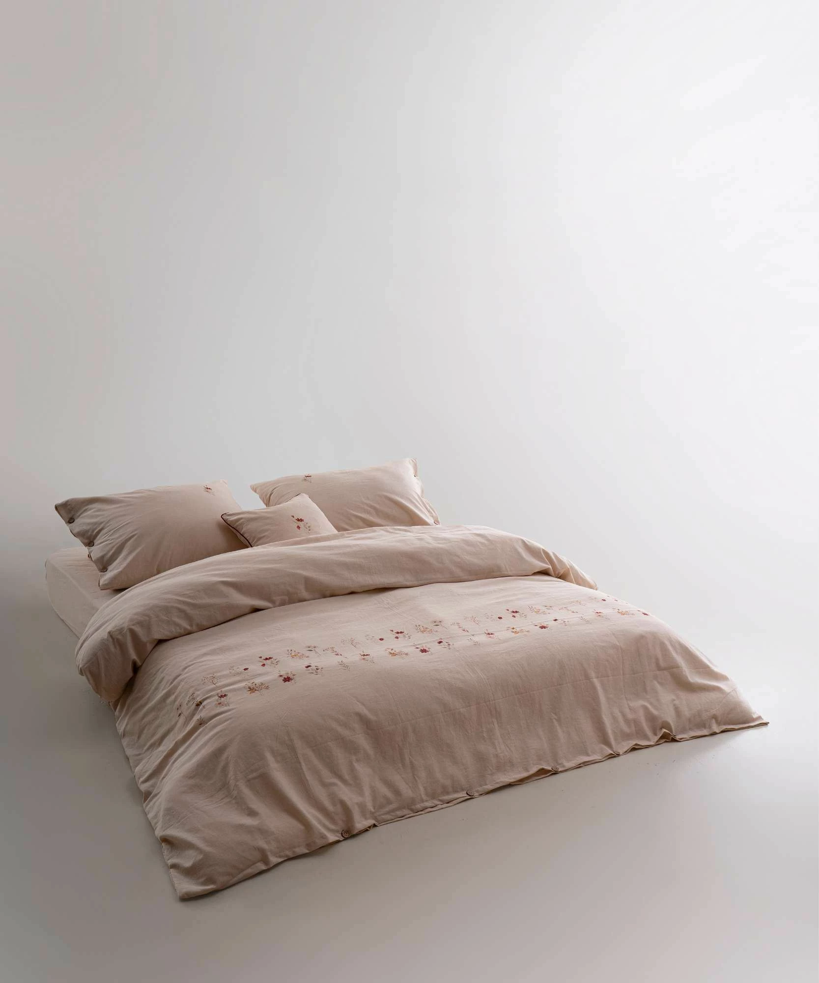 Set mbulesë për jorgan njëpersonësh, ngjyrë Dusty Rose, L'Essentiel Linge de Maison, Brise Printaniere