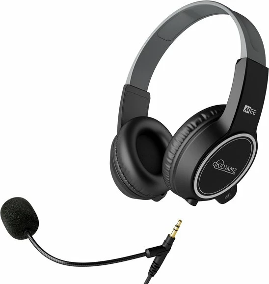 Kufje MEE audio KJ35M, me mikrofon, 3.5mm, limitues volumi 85 dB, kabllo 1.2 m, të zeza