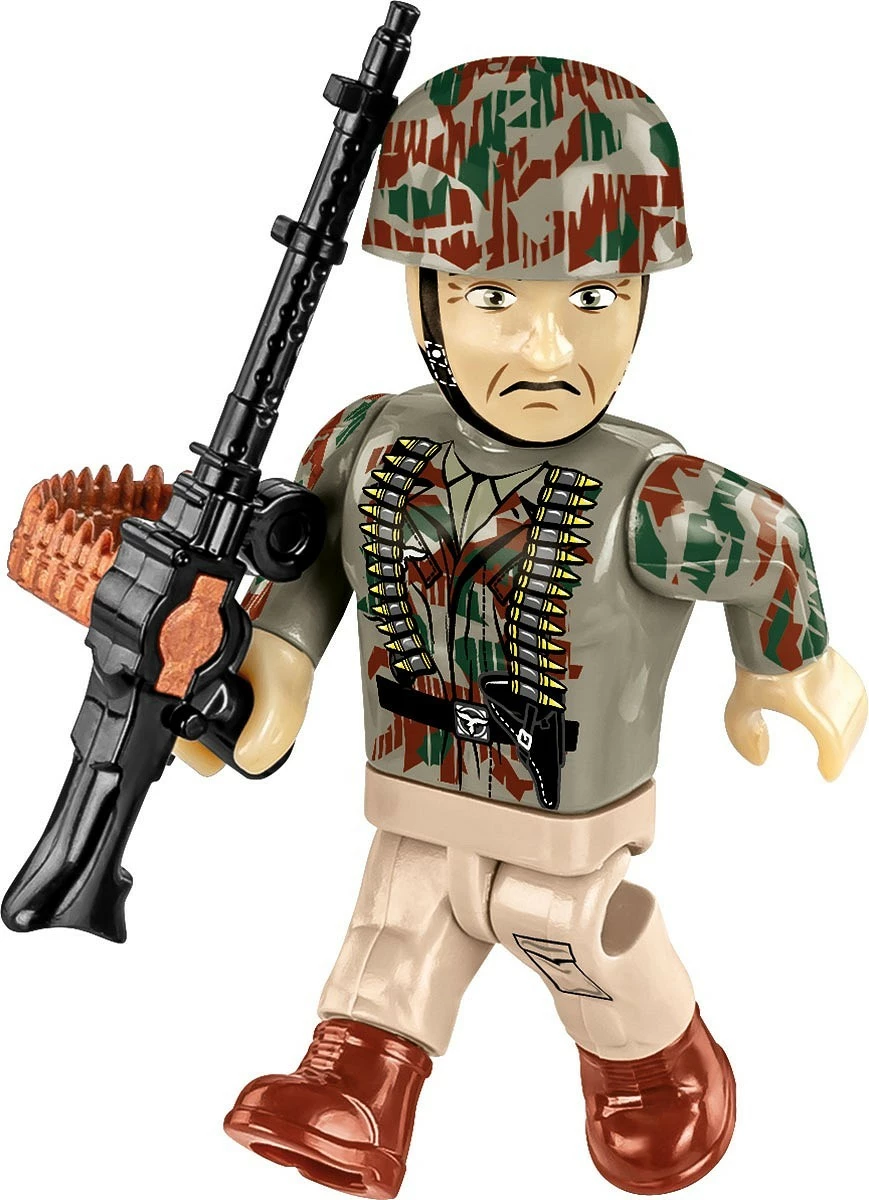 Set blloqesh ndërtimi, Cobi, COBI-2598 Sd.Kfz.124 Wespe 1:28, 860 pjesë, Executive Edition, me figura, kamuflazh jeshil-rërë