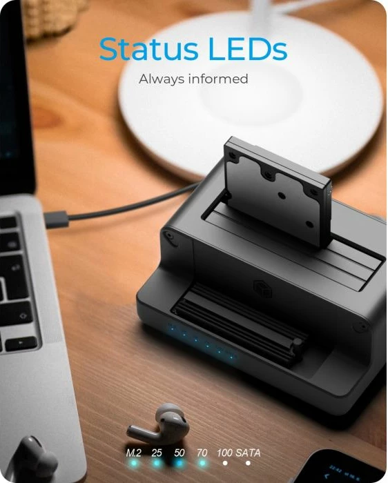 Stacion dokimi dhe klonimi ICYBOX IB-2914MSCL-C31, USB 3.2 Gen 2, për M.2 NVMe dhe 2.5/3.5\" SATA SSD/HDD, e zezë