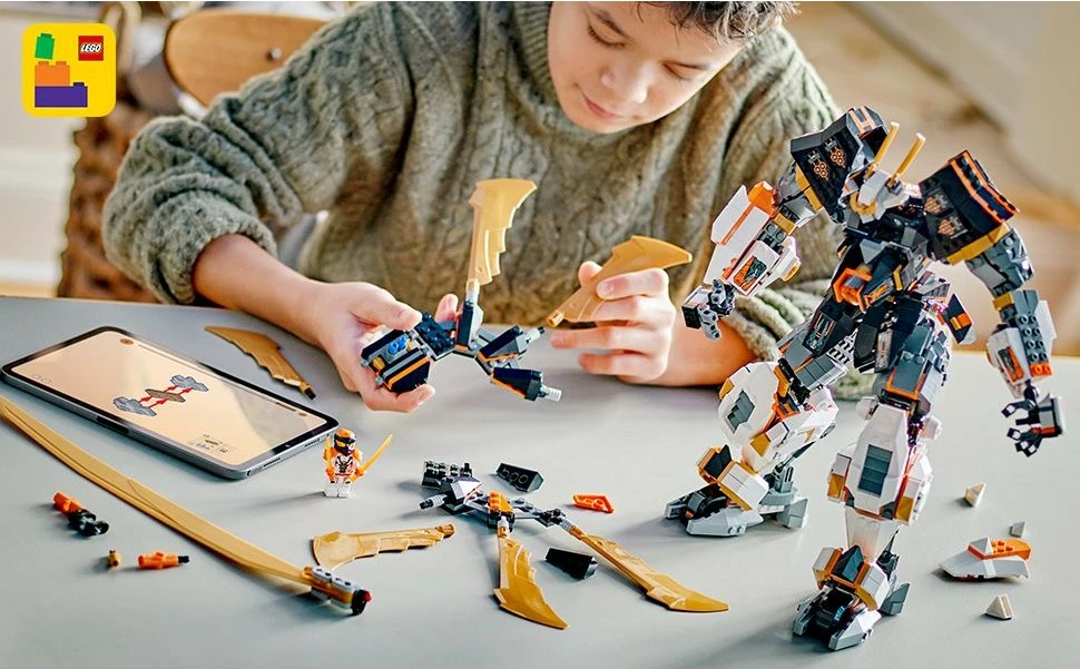 Set ndërtimi LEGO Ninjago 71821 Cole’s Titan Dragon Mech, shumëngjyrësh