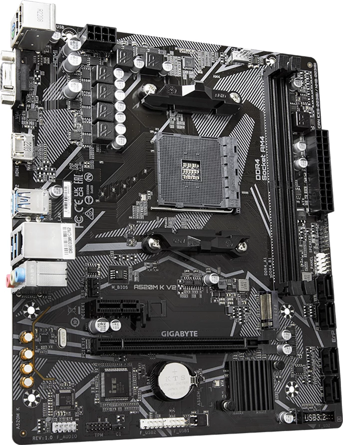 Pllakë amë GIGABYTE A520M K V2 AM4 mATX, 2x DDR4, 1x M.2, 4x SATA, HDMI, GLAN