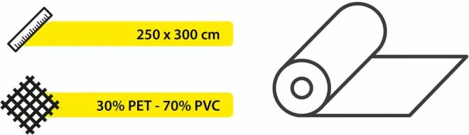 Tapet për tendë/awning BRUNNER Tendo 250x300 cm (0201106N.C52) 600 g/m², gri