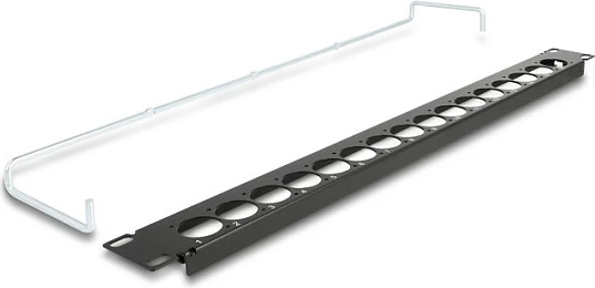 Patch panel DeLOCK 19" D-Type, 16 porta, 1U, i zi