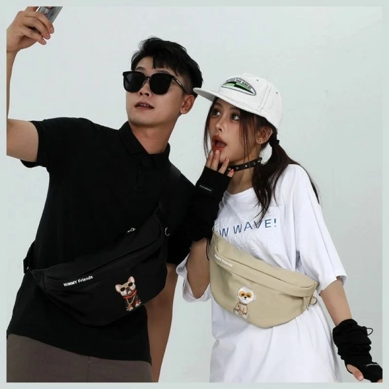 Çantë krahu Nimmy Crossbody Glasses Cool Dog, e gjelbër