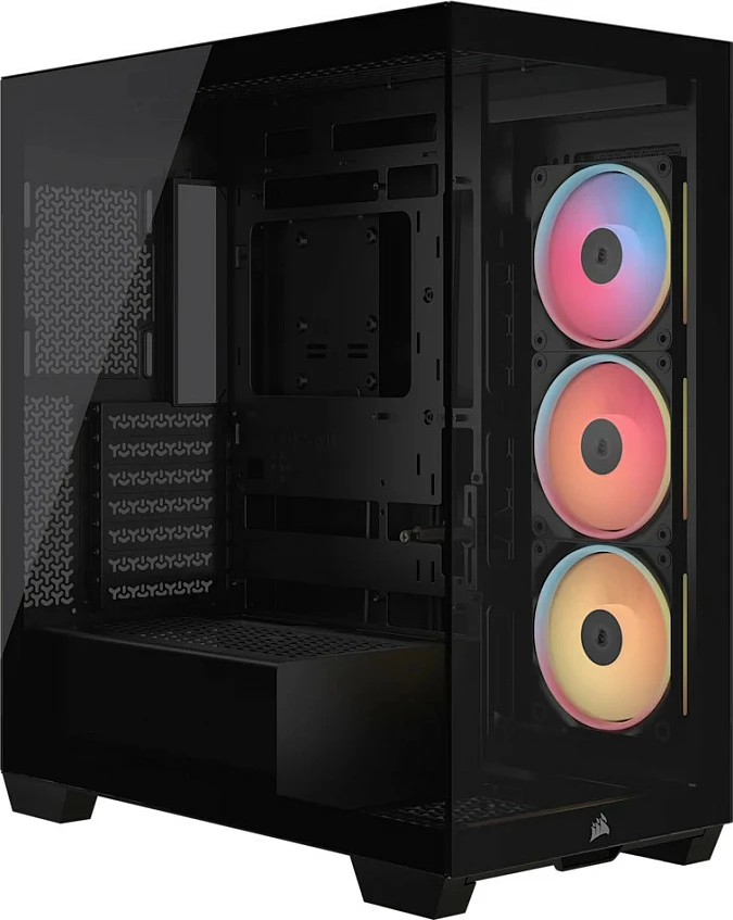 Kasë Corsair 3500X LXR LINK midi, xham i temperuar, e zezë