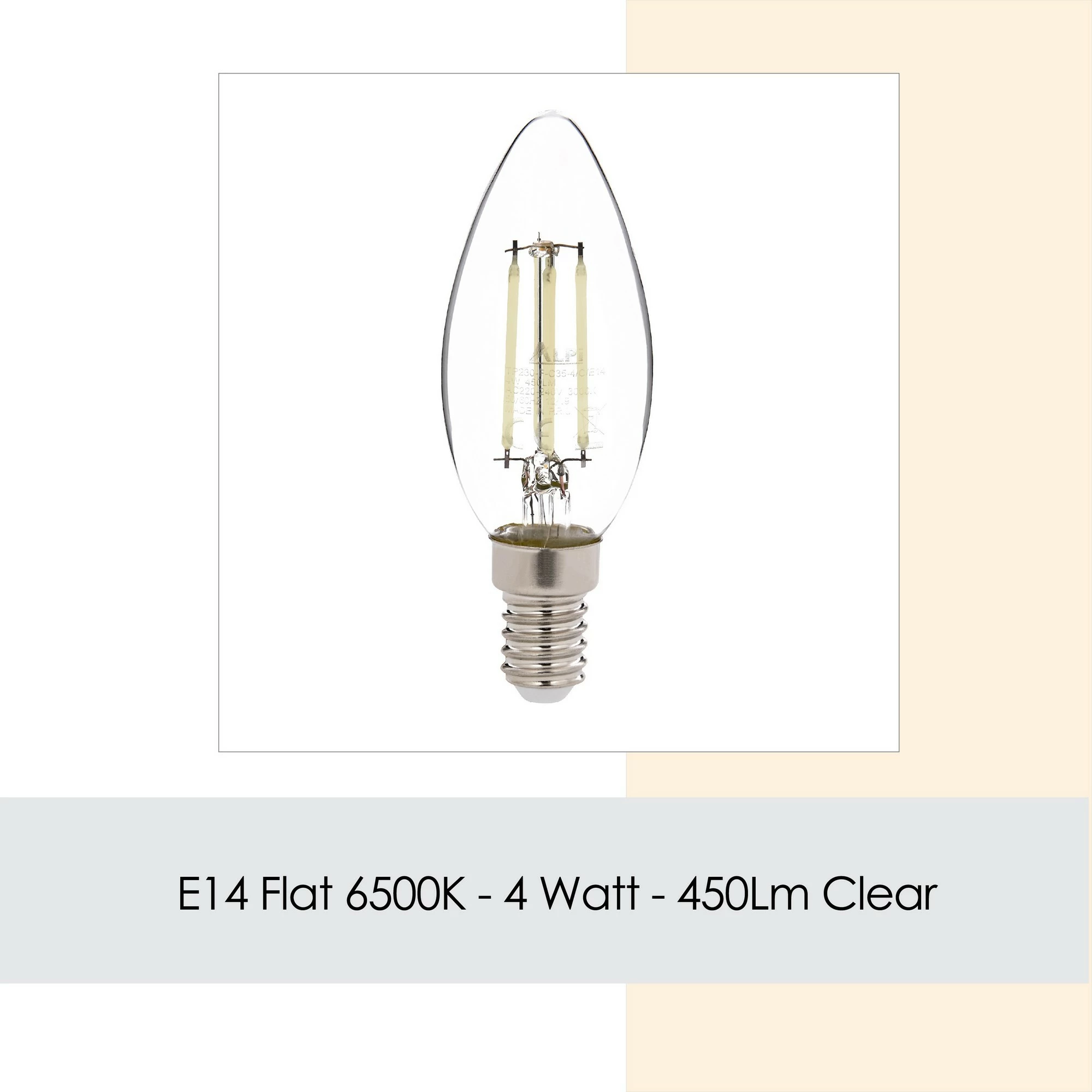 Llambë LED Opviq, E14, e bardhë, transparente