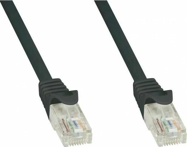 Kabllo rrjeti (patch cord) Techly 024070/ICOC CCA5U-005-BKT, RJ45 Cat5e U/UTP CCA 0.5 m, e zezë