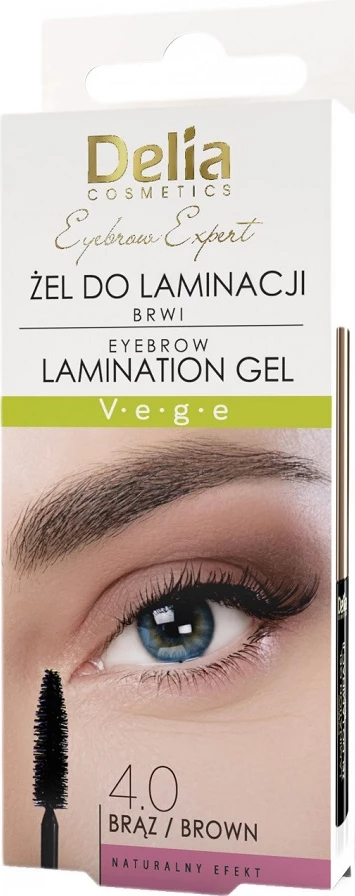 Xhel për vetulla Delia Expert Brow Lamination për femra kafe 4ml