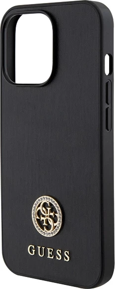 Mbështjellës Guess 4G Strass Metal Logo për iPhone 13 Pro 6.1", i zi