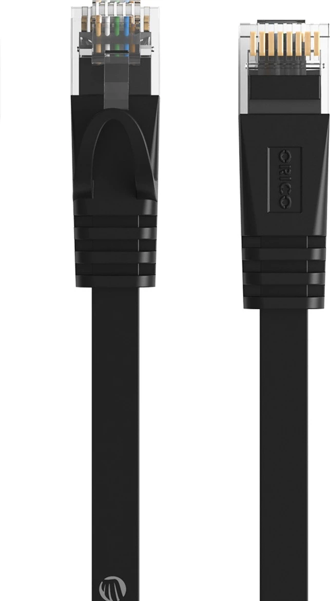 Kabllo rrjeti Ethernet Orico PUG-C6B CAT6 20m 1000Mbps RJ45 e sheshtë, e zezë