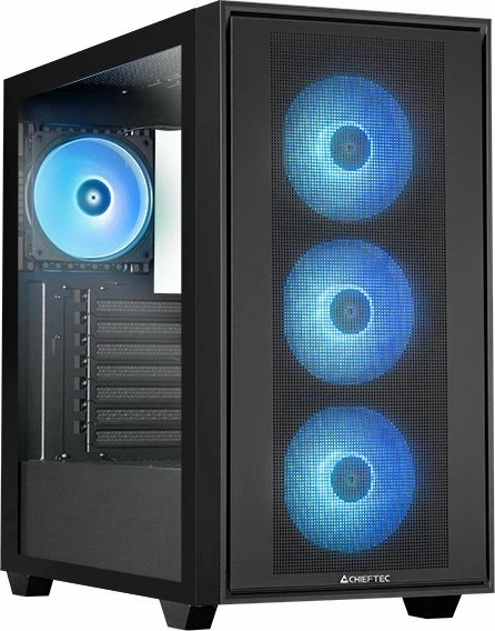 Kasë Chieftec Hunter 3 GS-03B-OP Midi Tower ATX/eATX, 4x A-RGB fan, USB-C, e zezë