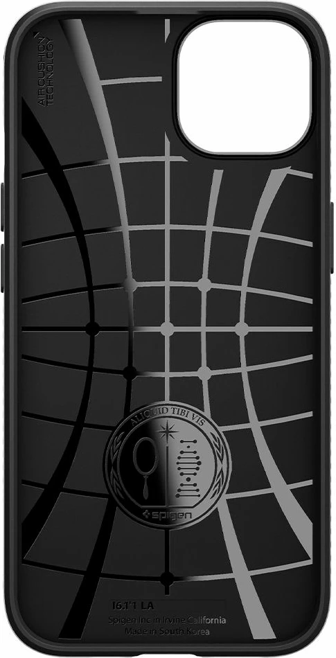 Mbështjellës, Spigen, Liquid Air për iPhone 13, TPU, i hollë, me airbagë në qoshe, e zezë mat, 1 copë