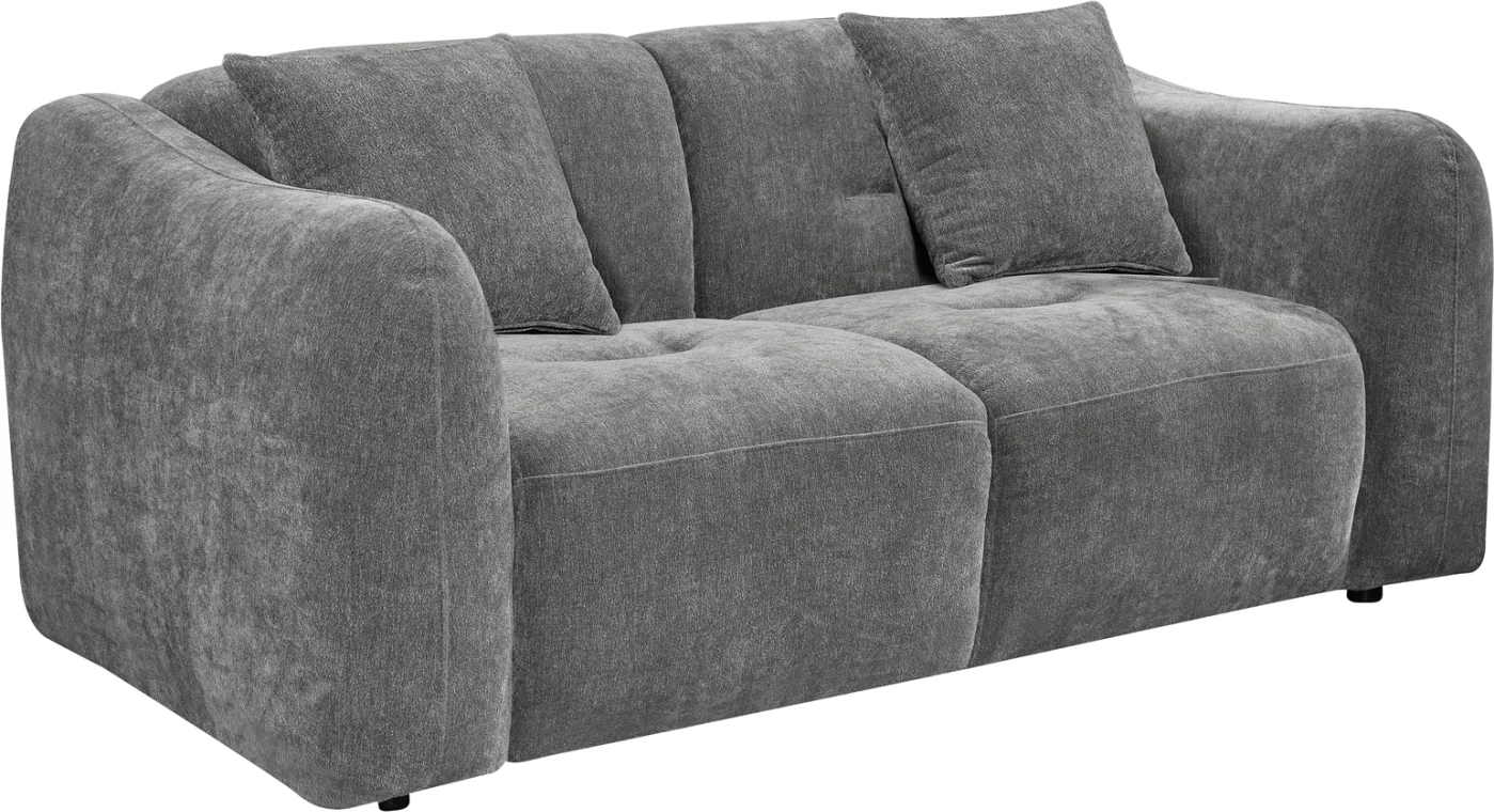 Divan dy vendësh JUNOA, material gri, 172x89x74cm