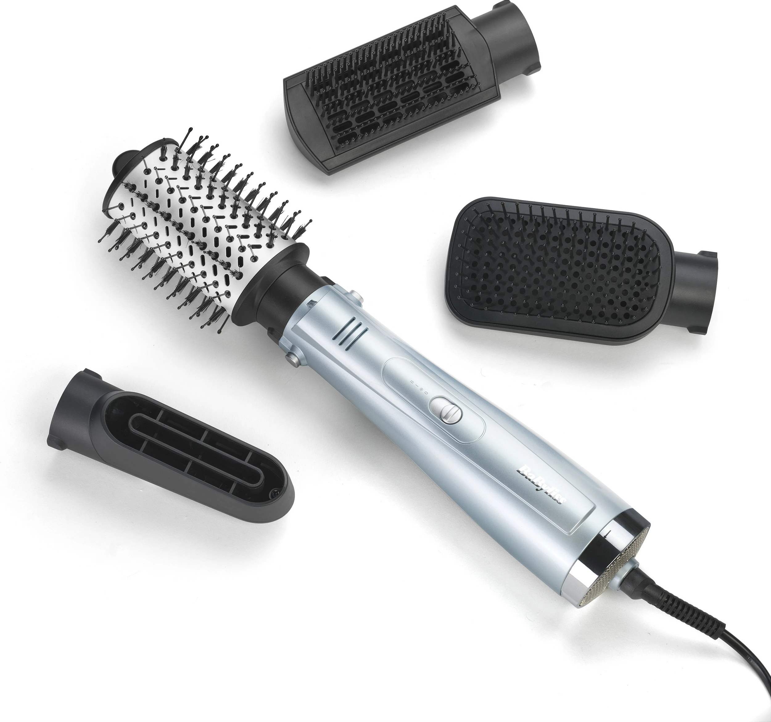 Furçë e nxehtë BaByliss Hydro-Fusion Smooth & Shape, Gri, Argjendtë