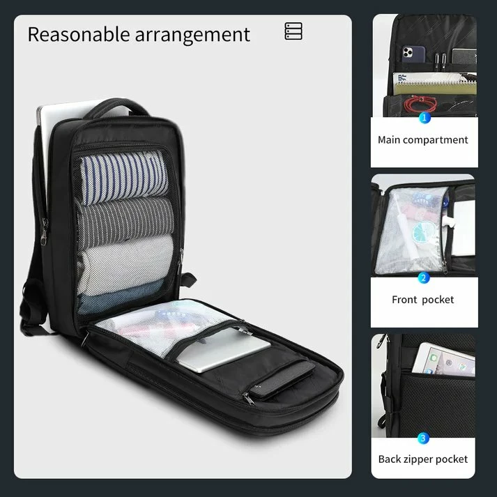 Çantë shpine laptopi Tigernu Manboe 15.6", e zezë