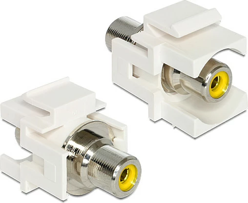 Adapter Keystone DeLOCK 86306, RCA-RCA, i verdhë