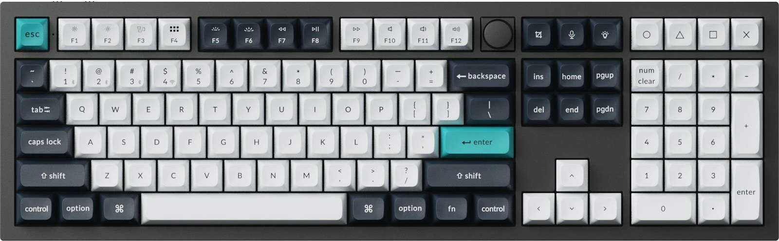 Tastierë mekanike Keychron Q6 Max (Q6M-M1) QMK/VIA, Gateron Jupiter Red, 100% US layout, tri-mode, RGB, e zezë
