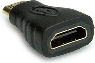 Adapter HDMI VALUE, HDMI-A mashkull në Mini HDMI-C femër, i zi